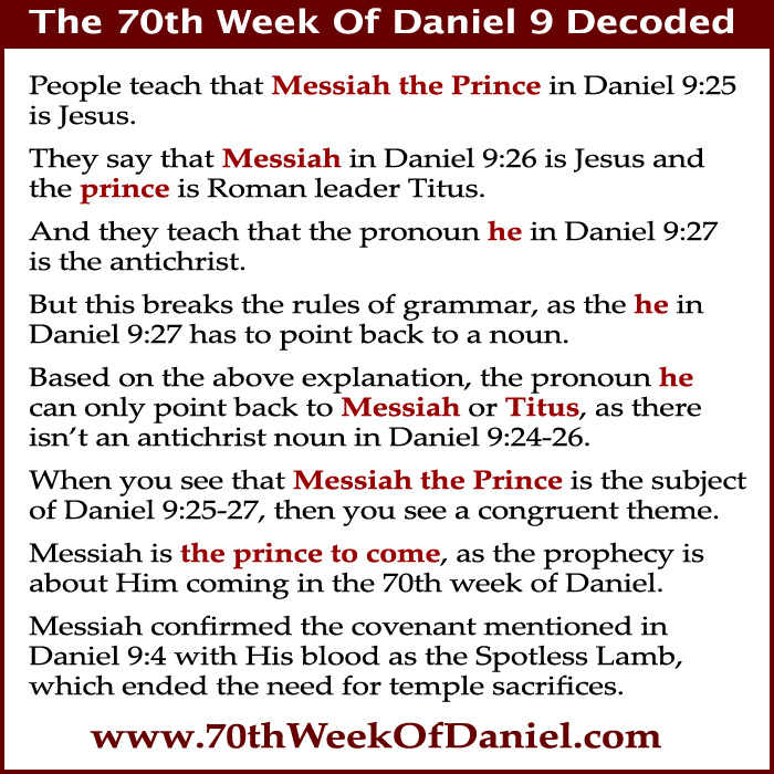 The 70th Week Of Daniel 9 Decoded